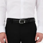 Montblanc Cintura reversibile in pelle nera/marrone 30 mm - immagine 4