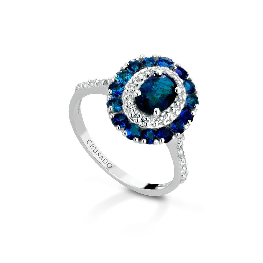 ANISC2Z Anello Crusado Oro, Diamanti e Zaffiri - immagine 1
